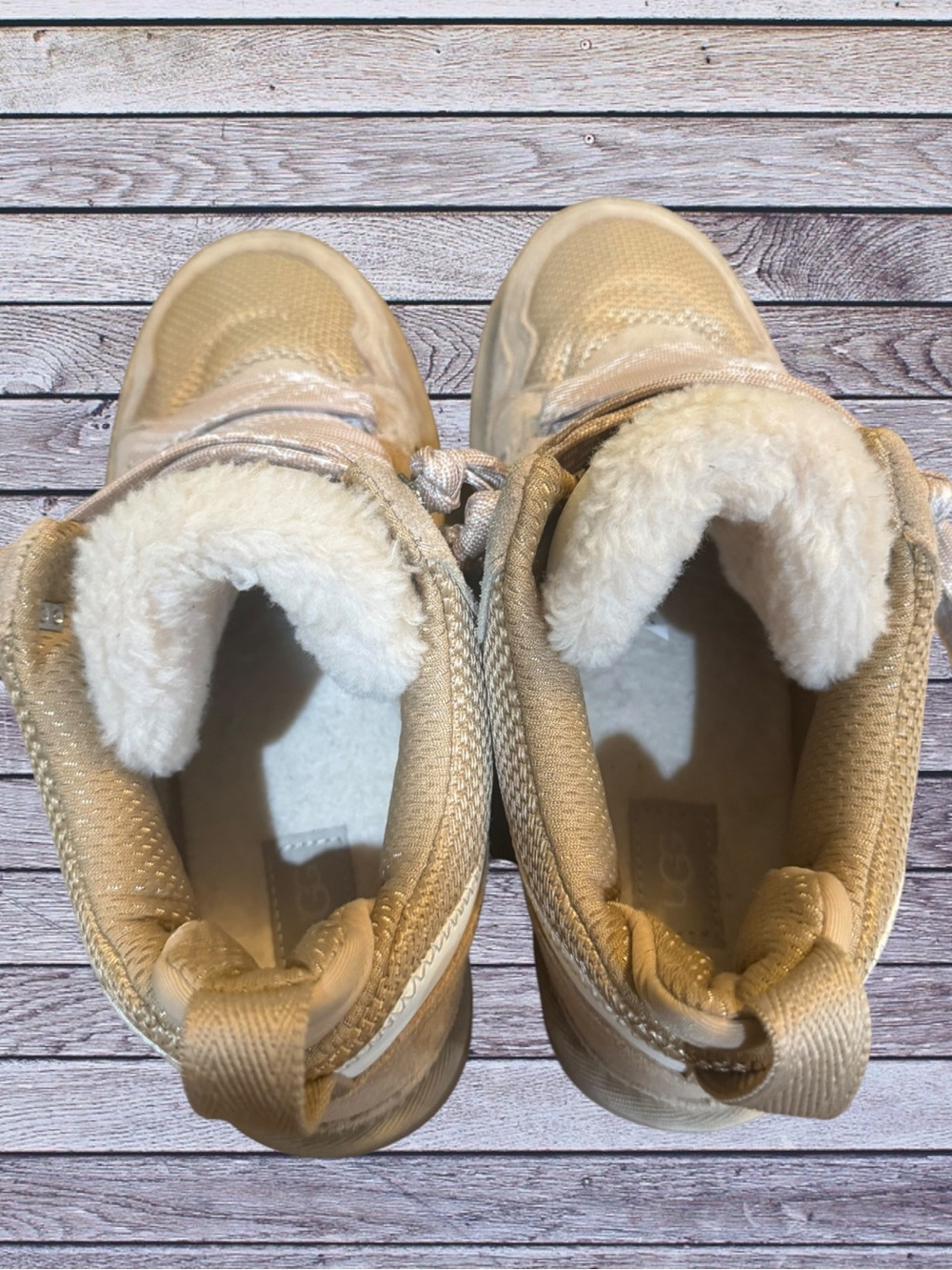 UGG Lowmel Sneakers Sand Tan Chunky Viral Suede Ankle Booties Size Hack 7.5 / 8 - Picture 6 of 16